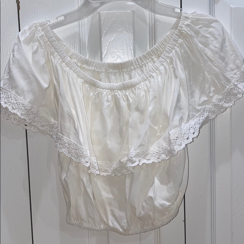 White off the shoulder top